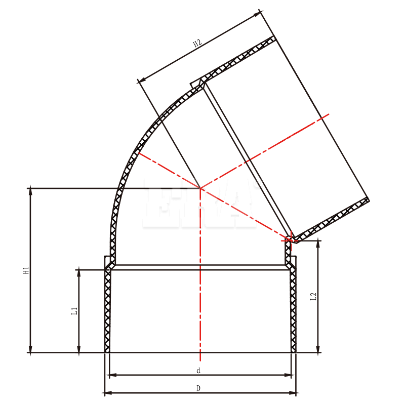 AUDE016 60° Bend F/F