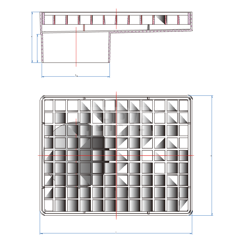 ASD002 Storm PVC Offset Grate W/SS Mesh (90mm)