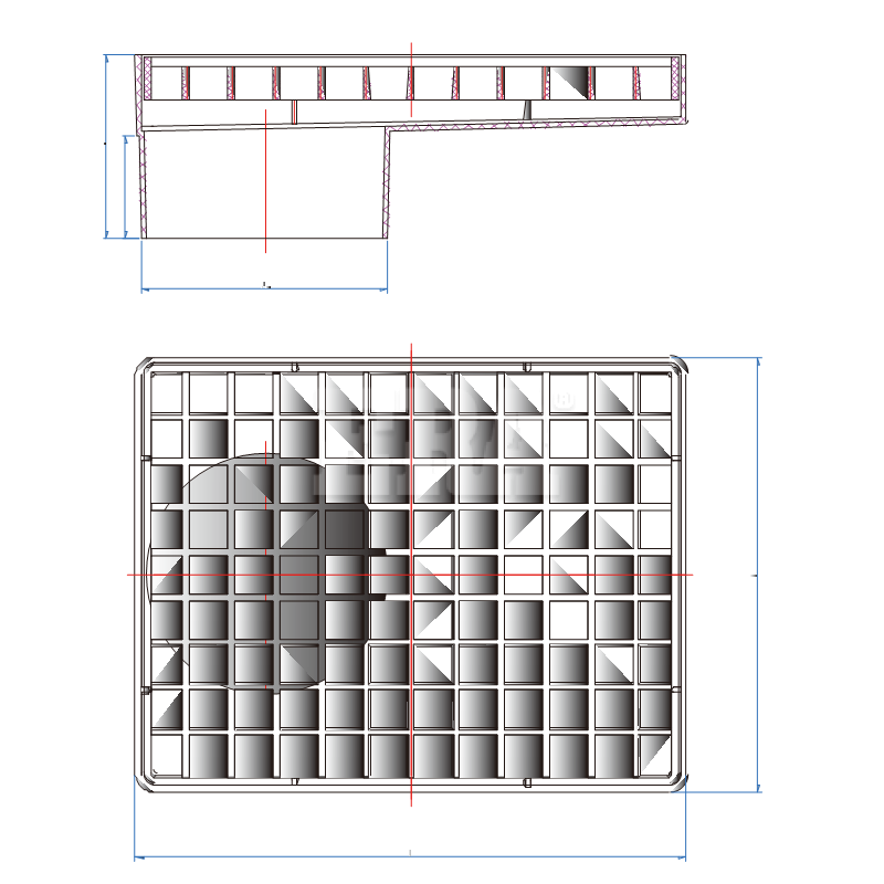 ASD003 Grate Offset Plastic Mesh ABS