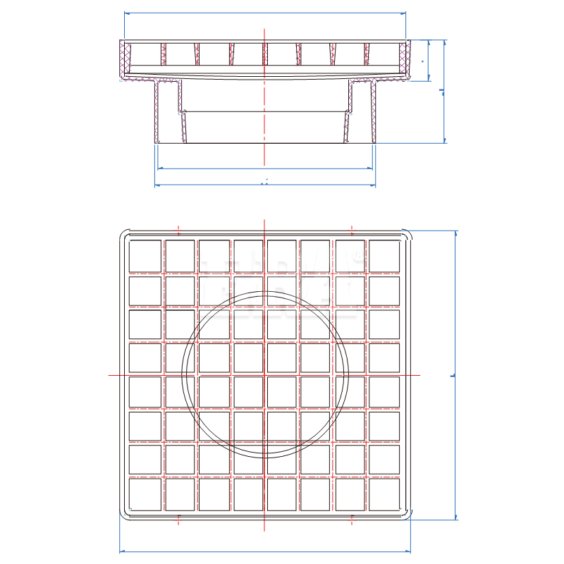 ASD004 Grate D Square