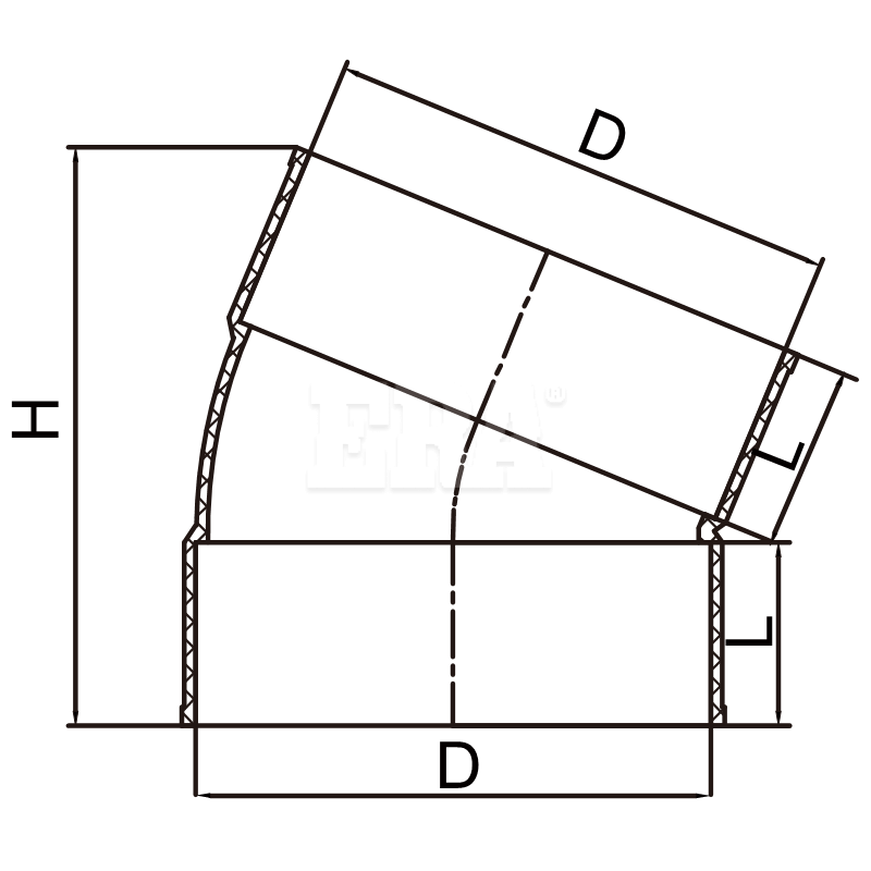 ASE05 22.5° Degree Elbow F F