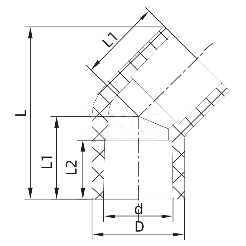 CPB001 45° Elbow