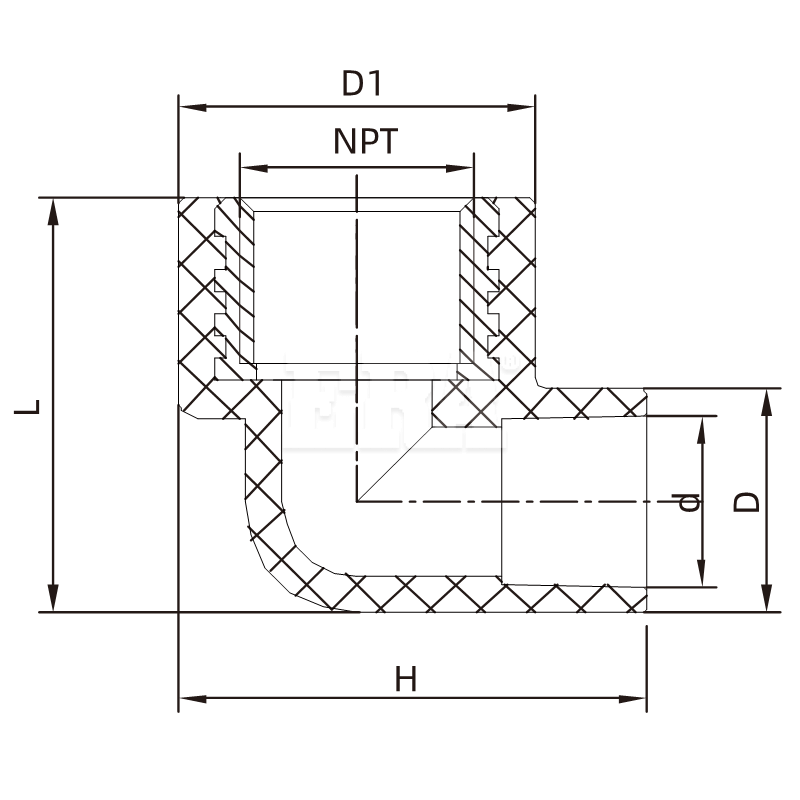 CPBB01 Brass Threaded Female Elbow