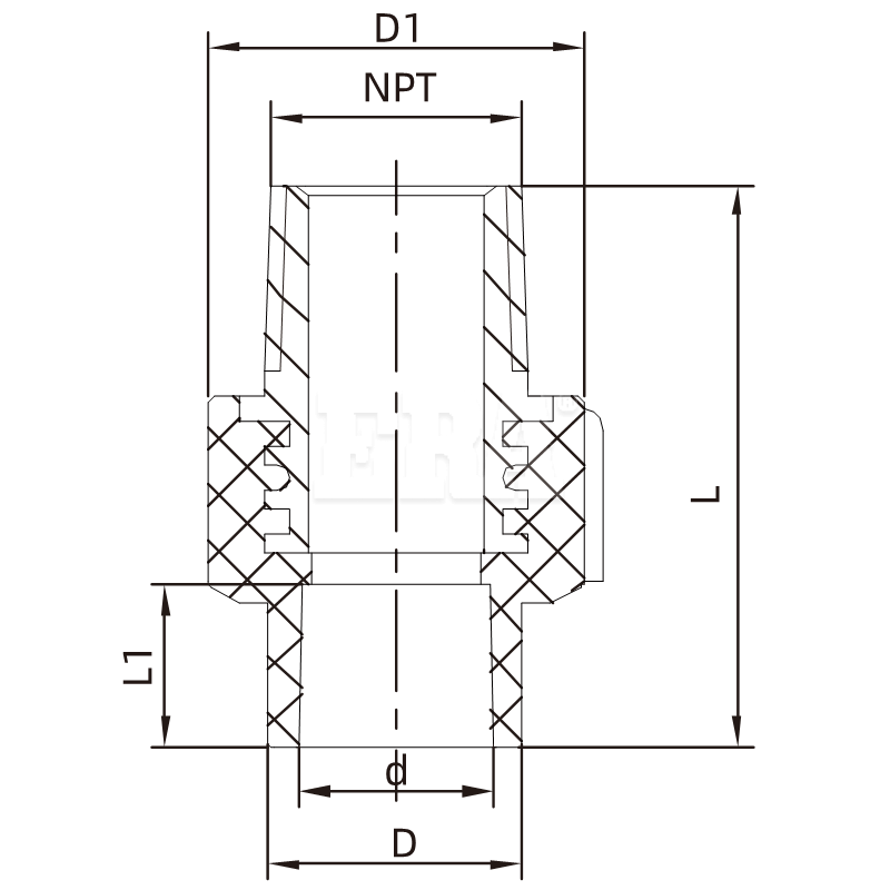 CPBB03 Brass Threaded Male Adaptor