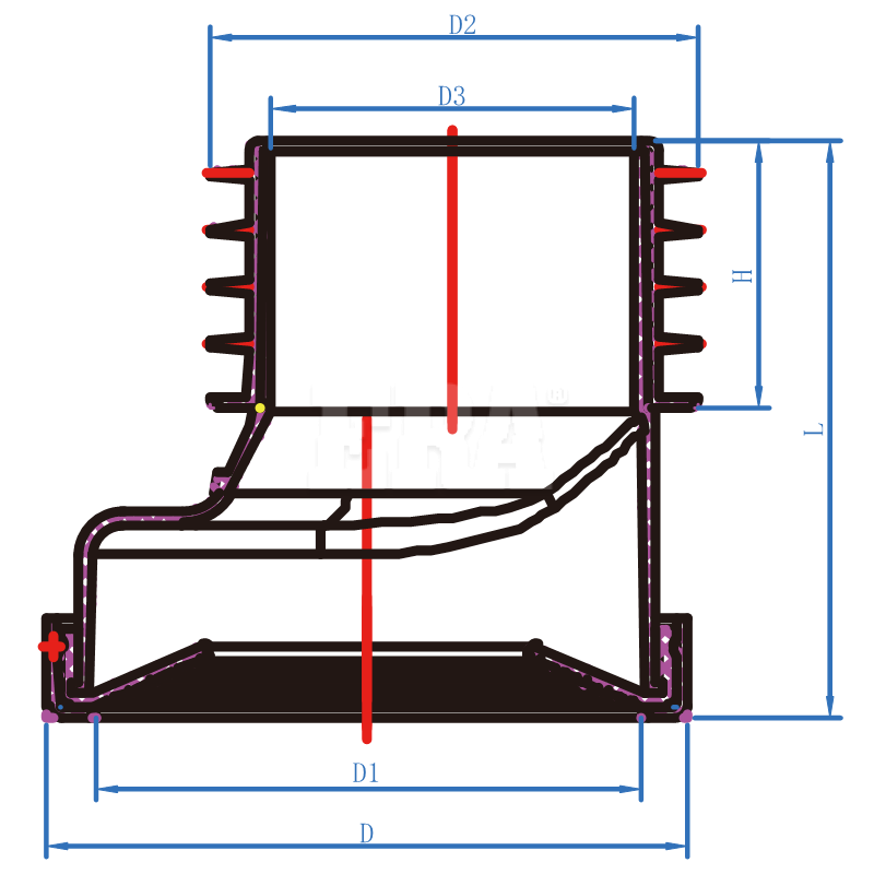 AUDO04 Pan Connectors 0MM Offset