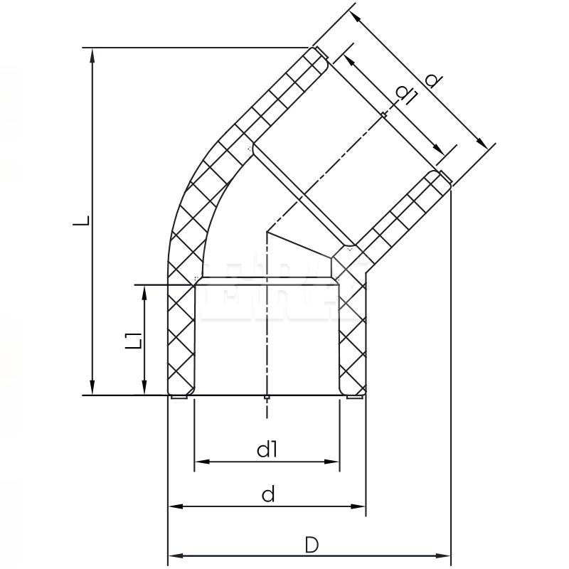 PRIIE01 45° Elbow