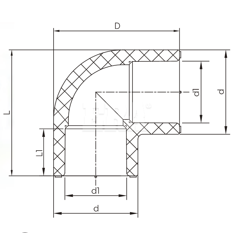 PRIIE02 90° Elbow