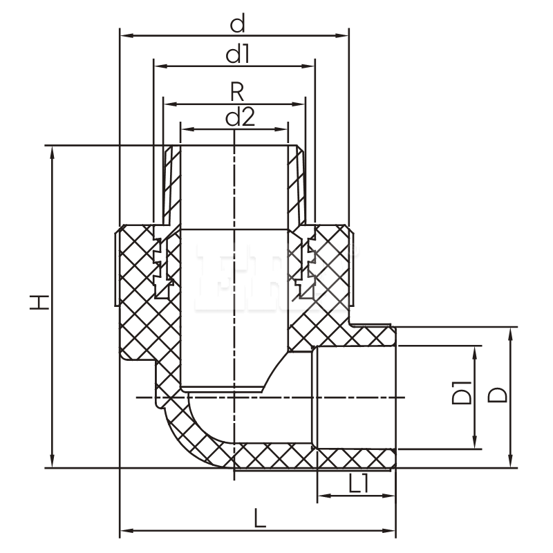 PRIIE05 Male Thread Elbow